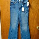 Good American NEW  Good Legs Flare Twisted Slit Denim Jeans Blue Indigo 4 27 NWT Photo 14