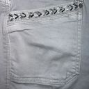 White House | Black Market  embellished taupe/silver Slim Crop jeans, EUC size 6 Photo 11