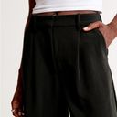 Abercrombie & Fitch Abercrombie A&F Harper Tailored Premium Crepe Black Wide Leg Trouser Pant 30/10 Photo 5