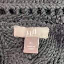 J.Jill  Sweater Vest Womens XL Faux Fur Collar Cable Knit Button Front Y2K Preppy Photo 6