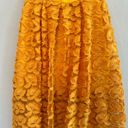 New York & Co. 7th Avenue Bright Yellow Floral Skirt Size M Photo 1