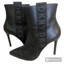 DKNY  Black Point-Toe Ranita Leather K3871334 Ankle Boot Size 7.5 Photo 0