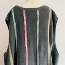 Vintage Sweater Vest Cardigan Gray Colorful Stripes Size undefined Photo 7