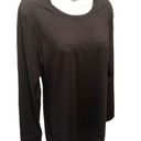 Zyia Black Chill Long Sleeve Tee Sz. XL Breathable Yoga Work Out Top Athletic Photo 3