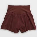 Aerie burgundy real me crossover flowy short Photo 4