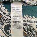 Chico's Chico’s Size Large Paisley Ruffled Front Button Down Top Photo 8