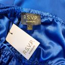 Rsvp NWT!  SUGARLIPS Royal Blue Chiffon Shoulder Ruffle A-line Maxi Formal Dress Photo 4