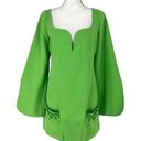 Alexis  Azize Chain Detail Mini Dress Green Photo 4