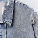 ZARA denim jacket jean cropped distressed coat Photo 10