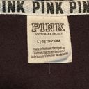 Victoria's Secret PINK Plum & Black Color Block Sherpa Zip Jacket size Large Photo 2