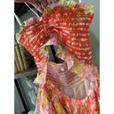 Rococo  SAND Nesh Cut Out Mini Dress Pink Orange Yellow Womens Size Medium Photo 5