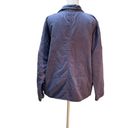 Amuse Society NWT  Blue Metal Snap Up Front Long Sleeve Quilted Jacket Size S/M Photo 2