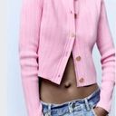ZARA NWT pink coord matching 2 piece skirt and button cardigan set Photo 2