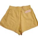 BLANK NYC  Shorts Women's Size Extra Small XS Yellow Linen Blend Casual Elastic Photo 0