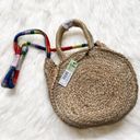 Sam Edelman  Emilia Metallic Braided Jute Round Rainbow Shoulder Bag Purse NWT Photo 1