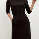 MM.LaFleur  Dress Black Etsuko Dress Belted w/ Pockets Sz 10 EUC Wondertek Fabric Photo 0