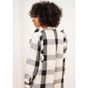 Tribe Alive  Black/White Checkered Ruffled James Blouse Size Medium Photo 3