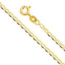 Tehrani Jewelry 14k Real Gold 1.4mm Flat Mariner Chain necklace | Italian Made chain | Italian Gold chain | Made in Italy | 14k Solid Gold Mariner | Photo 8