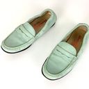 Salvatore Ferragamo  Sport Suede Penny Loafers Elasticized Topline Mint Green 6 Photo 2