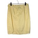 Brooks Brothers  Yellow & White Stripe Wrap Front Knee Length Skirt 2 Photo 1