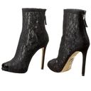 Guess  Black Women's Lace Peep-Toe  Ankle Booties Sz 9M Photo 0