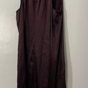 Vince  Silk Ruffle Front Dress Size Large Maroon NWT Sleeveless Cocktail Party Photo 5