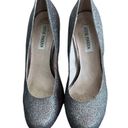 Steve Madden  Womens Caryssag High Heels Silver Glitter Sparkle Shoes 9.5 M Photo 4