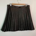 J.Crew  Lamé Pleated Mini Skirt, Size 10, Accordion Pleats, Black Shimmer, Sparkle Photo 1