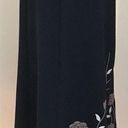 Dress Barn Maxi Black with  beige Embroidered Thread floral Design Sz 8 Photo 0