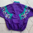 Nike Vintage 80s/90s  Purple/Green Colorblock Full Zip Windbreaker  Sz L Photo 2