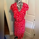 Draper James NWT  Flutter Sleeve Wrap V-Neck Dress Sz XXL Red Floral Ruffle White Photo 11