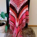 Pink Full Length Crochet Wrap/Shawl With Fringe Size undefined Photo 0