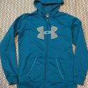 Under Armour  women's M teal/gray fleece-lined hooded full zip jacket Photo 0