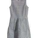 J.Crew  Factory Daybreak Striped Dress Size XXS Black White Style C4098 Photo 0