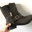 ALLSAINTS  Classic Leather Motorcycle Biker Boots EU 37/US 6 Gray Moto Photo 0