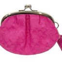 Coach  Mini Signature Kisslock Frame Pouch Coin Purse Pink w/ Hang Tag Photo 0