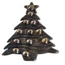 Christmas Holiday Tree Brooch Pendant Silver Tone 3 D Metal Vintage Gift Photo 0