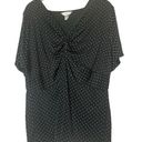 cj banks  black and white polka dot v-neck shirt Photo 0