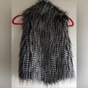 BCBGeneration Black Speckled Faux Fur Ostrich‎ Vest Vegan Sz Small Retails $128 Photo 4