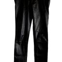 DL1961  Florence Skinny Mid Rise Instasculpt Ankle Leather Pant Poseidon Black 30 Photo 1