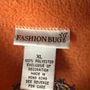 Fashion Bug Pumpkin Embroidered fleece Cardigan pumpkin buttons women size XL Photo 4