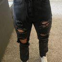 Pretty Little Thing Black Distressed Jeans Photo 5