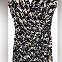 Krass&co NY& Stretch Floral Dress Navy Blue/White Size Small Photo 2