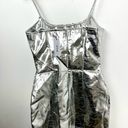 Nasty Gal  Silver Metallic MiniDress Futuristic Sci-Fi Costume Space Glam Android Photo 2