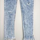 Free People  | Great Heights Acid Wash Frayed High Rise Skinny Jeans Size 27 Photo 7