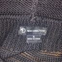 New Directions Black Wrap Look Cowl Neck Sweater, Size Small Photo 6