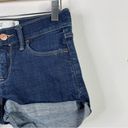 Abercrombie & Fitch Abercrombie Fitch Low rise cuffed denim jean shorts dark Wash stretch women 0 25 Photo 97