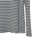 Matilda Jane  T-Shirt Size Small Gray White Striped Stretch Blend Womens LS Photo 2