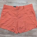 Calvin Klein  Linen Beach Summer Short Womens Size 10 Coral Porcelain Rose Photo 2