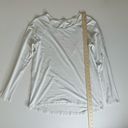 Lululemon  Womens Emerald Long Sleeve T-Shirt in White Sz 8 | Pima Cotton Stretch Photo 11